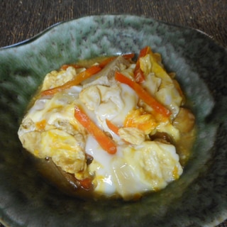 高野豆腐となめこの卵とじ